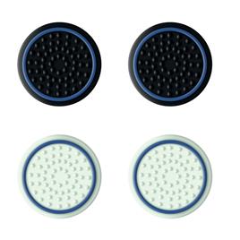 Trust Gaming gxt 266 Pack de 4 Grips Para Mando ps5 - 2 Blancos que Brillan en la Oscuridad y 2 Negros