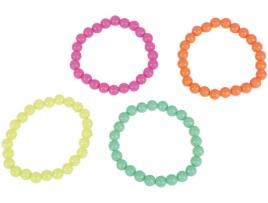 Pulseira  Pack De 4 Cor Neon (Tam: Tamanho Único )