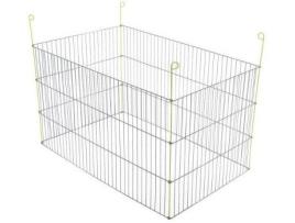 Parque para Coelhos  590 (Prateado - 101x60x61 cm - Metal)