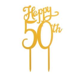 Topper Happy 50th Ouro
