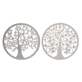 Decoração de Parede  Metal Árvore (2 pcs) (40 x 1 x 40 cm)