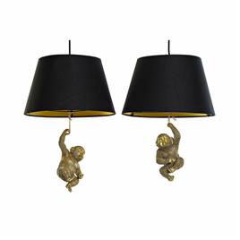 Candeeiro de teto  Dourado Resina 220 V 50 W Macaco (35.5 x 35.5 x 51 cm) (2 pcs)