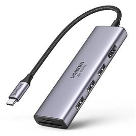 Hub Usb-c 5-em-1 3xusb3.0 1xhdmi 1xtf 1xsd (cinza)