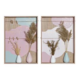 Decoração de Parede  Madeira MDF (35 x 4 x 50 cm) (2 pcs)