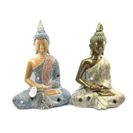 Figura Decorativa  Buda Resina (22.5 x 14.5 x 32.5 cm) (2 pcs)