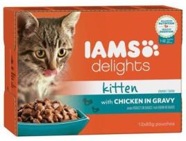 Ração para Gatos IAMS Cat Wet Kitten Multibox (1.02 kg - Húmida - Todas as Idades - Sabor: Frango)