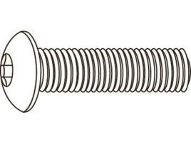 Parafuso CHEMITOOL Sextavo Interior Cabeça Oval ISO 7380 M6x30 A4 Inox Passivado