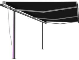 Toldo Retrátil Manual com Postes VIDAXL Bege (600 x 300 cm)