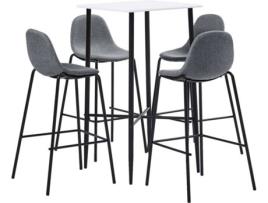 Conjunto de Bar  5 Peças (Cinzento - Tecido - 51 x 49 x 99 cm)