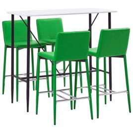 Conjunto de Bar  5 Peças (Verde - Couro Artificial - 120 x 60 x 110 cm)
