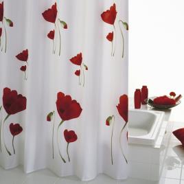 Cortina de Banho  Mohn (Tecido - 180x200 cm - Vermelho)