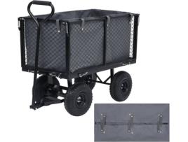 Revestimento para Carrinho Jardim  86 x 46 x 41 Tecido Cinza-Escuro