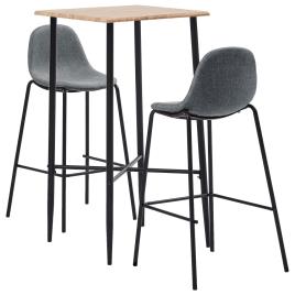 Conjunto de Bar  3 Peças (Cinzento - Tecido - 51 x 49 x 99 cm)