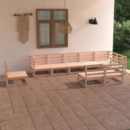 Conjunto de Jardim  com Almofadas (Castanho - Madeira - 70x70x67 cm)