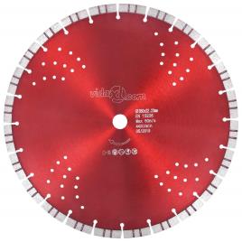 vidaXL Disco de corte de diamante com turbo e orifícios aço 350 mm