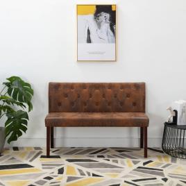 Banco de Entrada  Castanho (Camurça - 120 x 52 x 84.5 cm)