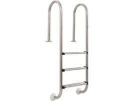 Escada de Piscina VIDAXL (Prateado - Aço - 120 cm)