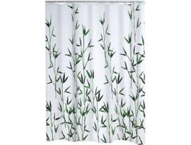 Cortina de Banho  Bambus (Tecido - 180x200 cm - Verde)