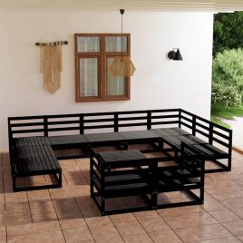 vidaXL 12 pcs conjunto lounge de jardim pinho maciço