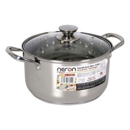 Caçarola New Neron Aço Indução Com tampa - Ø 24 cm