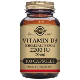 Solgar Vitamin D3 2200iu 55mcg 100 Unidades One Size Brown