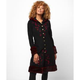 Casaco bordado com capuz