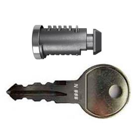 Cilindro E Chave De Aço N205 One Size Silver
