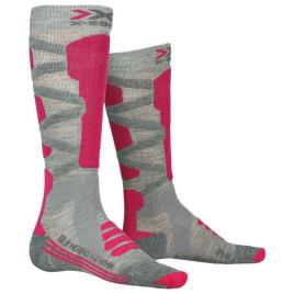 Meias Ski Silk Merino 4.0 EU 39-40 Grey Melange / Pink