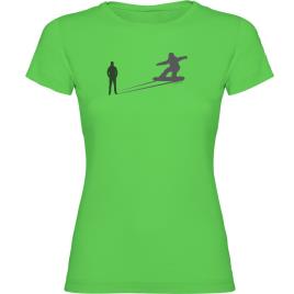 Camiseta De Manga Curta Snowboarding Shadow M Light Green
