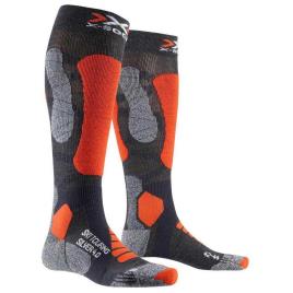 Meias Ski Touring Silver 4.0 EU 39-41 Anthracite Melange / Orange Fluo