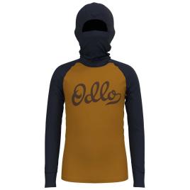 159269 Active Warm Facemask Eco Long Sleeve T-shirt 116 cm Dark Sapphire / Buckthorn Brown