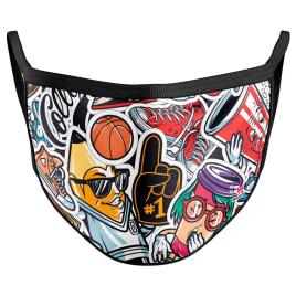 Máscara Facial Graffiti One Size Multicolor