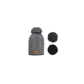 Gorro Aia 3 Pompons Cabaïa - Cinzento