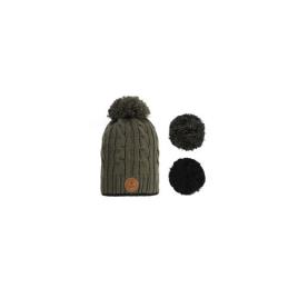 Gorro Aia 3 Pompons Cabaïa - Caqui