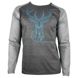 Camiseta De Manga Comprida Deer XL Grey