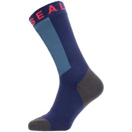 Sealskinz Meias Warm Weather Hydrostop Wp Mid EU 39-42 Blue / Grey / Red
