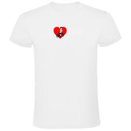 Camiseta De Manga Curta I Love Dad 2XL White