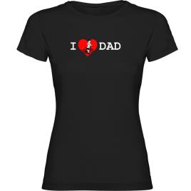 Camiseta De Manga Curta I Love Dad 2XL Black