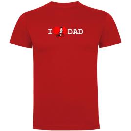 Camiseta De Manga Curta I Love Dad M Red