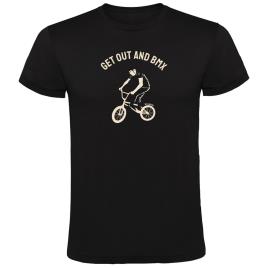 Camiseta De Manga Curta Get Out And Bmx XL Black
