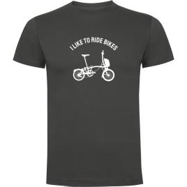 Camiseta De Manga Curta I Like To Ride Bikes M Dark Grey