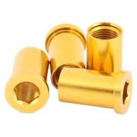 Alu Chainring Bolt Nut For 1 Or 2 Rings+bash Guard 4 Units Gold