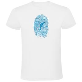 Camiseta De Manga Curta Biker Fingerprint L White