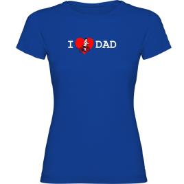 Camiseta De Manga Curta I Love Dad M Royal Blue