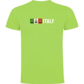 Camiseta De Manga Curta Italy 2XL Light Green