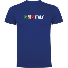 Camiseta De Manga Curta Italy 2XL Royal Blue