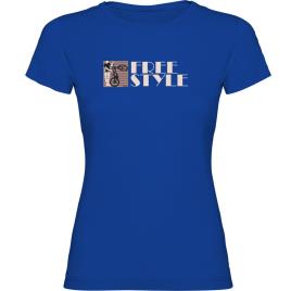 Camiseta De Manga Curta Freestyle S Royal Blue
