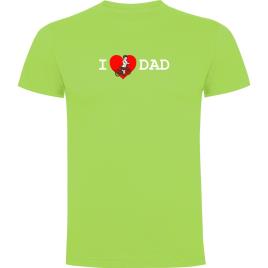 Camiseta De Manga Curta I Love Dad S Light Green