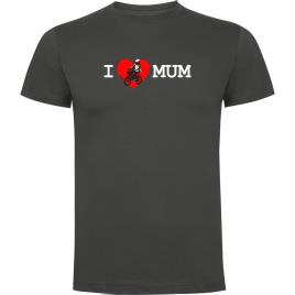 Camiseta De Manga Curta I Love Mum M Dark Grey