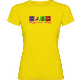 Camiseta De Manga Curta Happy Pedal Dancing XL Yellow